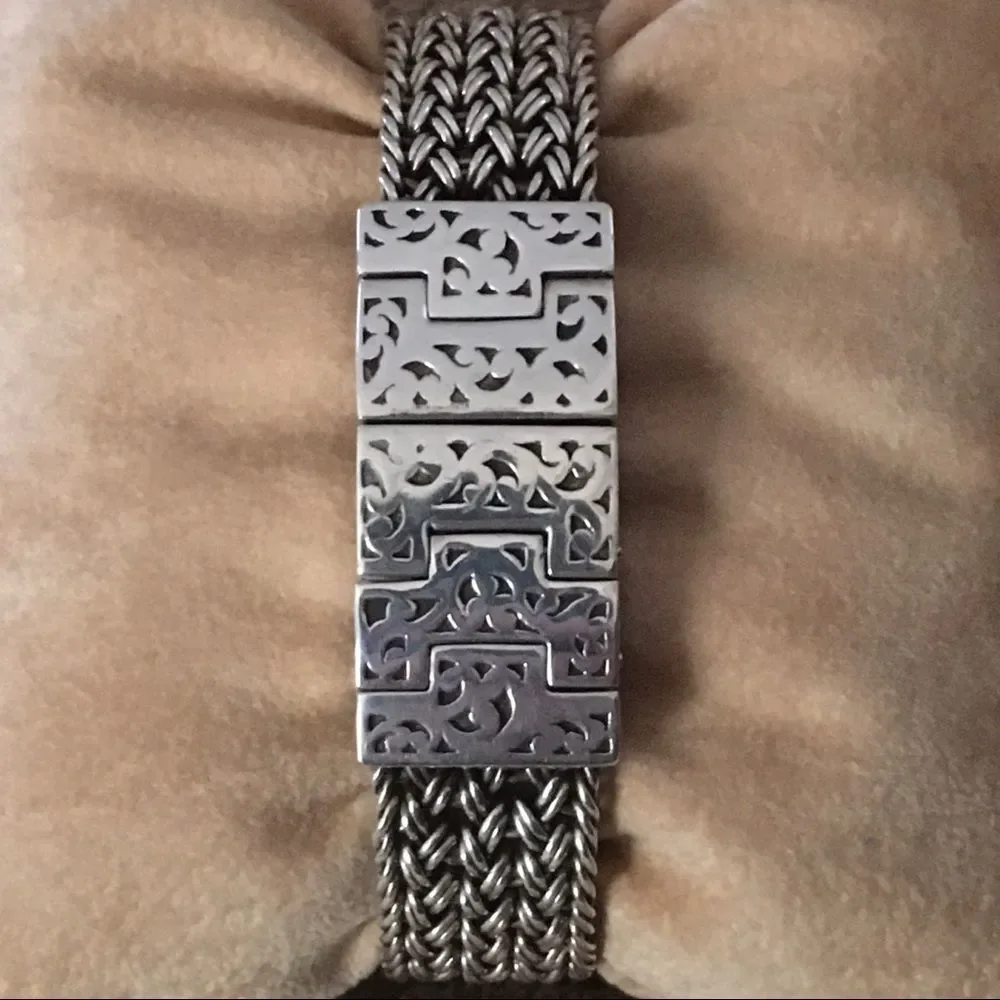 LOIS HILL Watch Blue Face Sterling Silver Band HTF - Picture 5 of 11